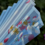 Віяло складне в китайському стилі Блакитне